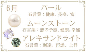 6月 誕生石 パール・ムーンストーン