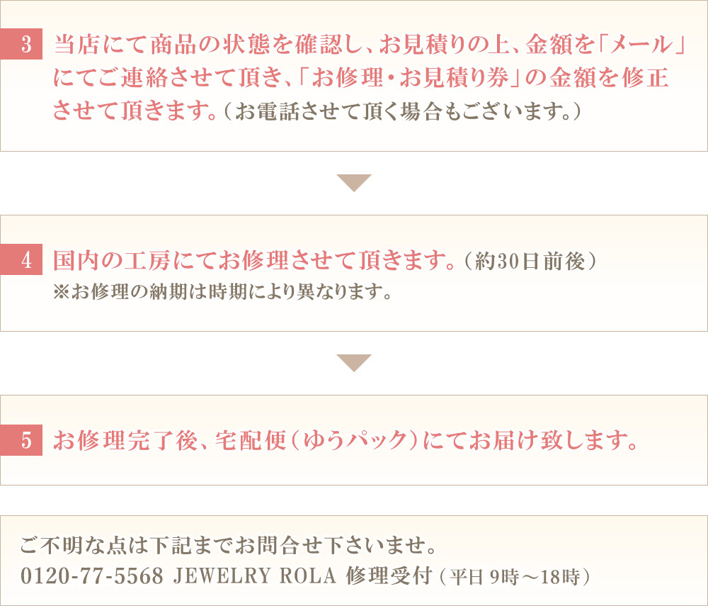 お修理表