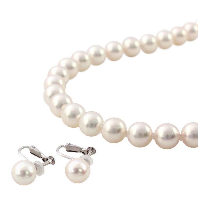 アコヤ真珠(光彩真珠) ネックレス＆イヤリングorピアス セット_22