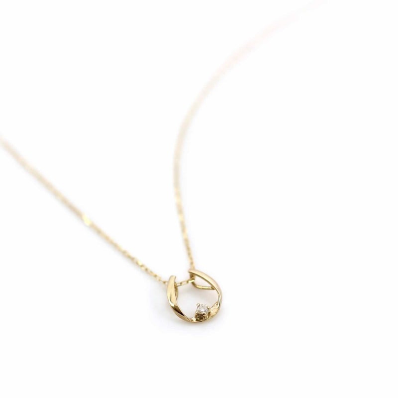 K10YG ダイヤモンド 馬蹄（ホースシュー）ネックレス_03