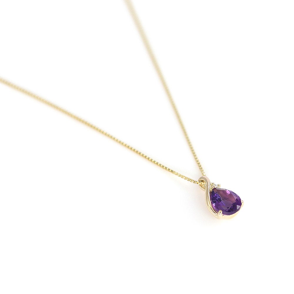 K10YG アメジスト＆ダイヤモンド ネックレス_04
