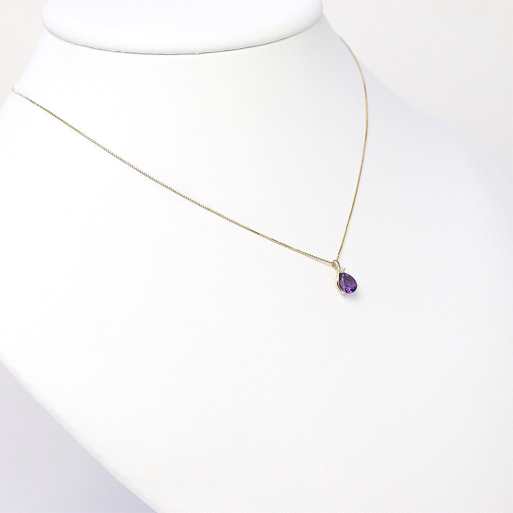 K10YG アメジスト＆ダイヤモンド ネックレス_05