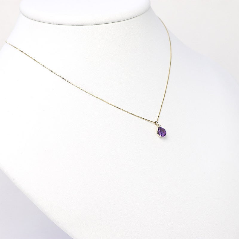 K10YG アメジスト＆ダイヤモンド ネックレス_05