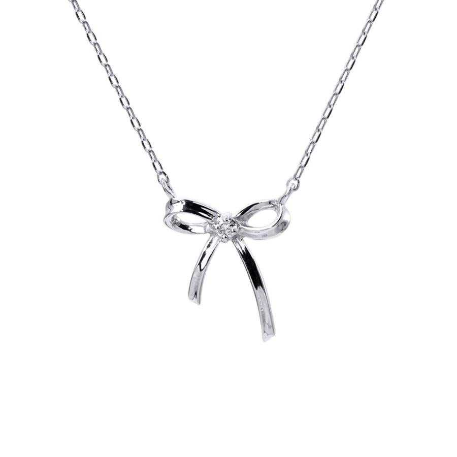 心葉 ダイヤモンド リボンネックレス K10 | Jewelry ROLA（ジュエリー
