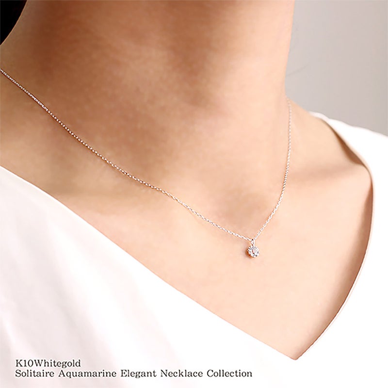 K10WG アクアマリン ネックレス_10