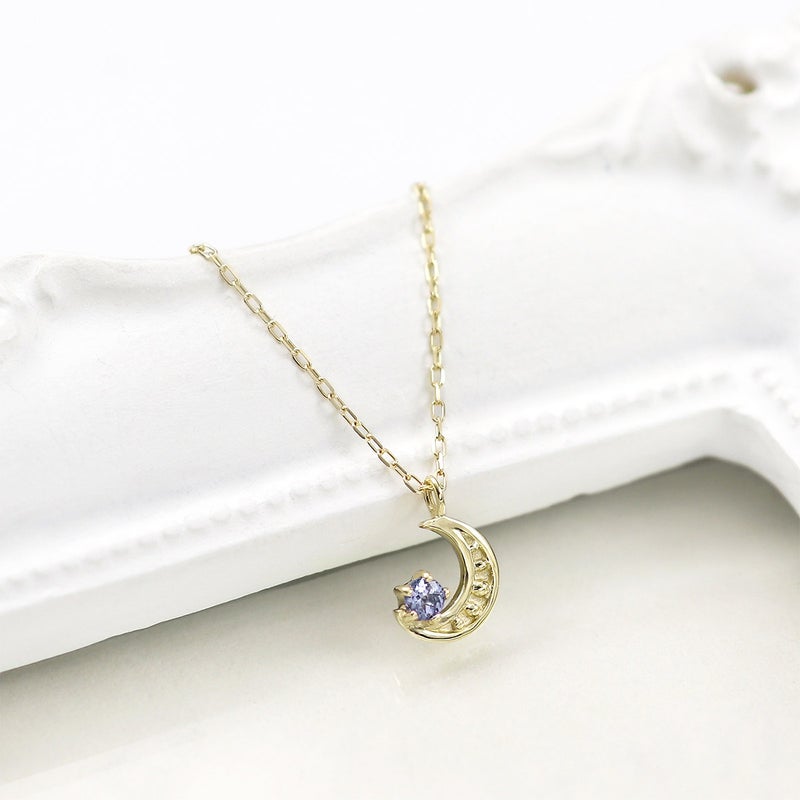 K10YG タンザナイト 三日月ネックレス_02