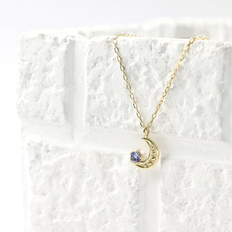 K10YG タンザナイト 三日月ネックレス_10