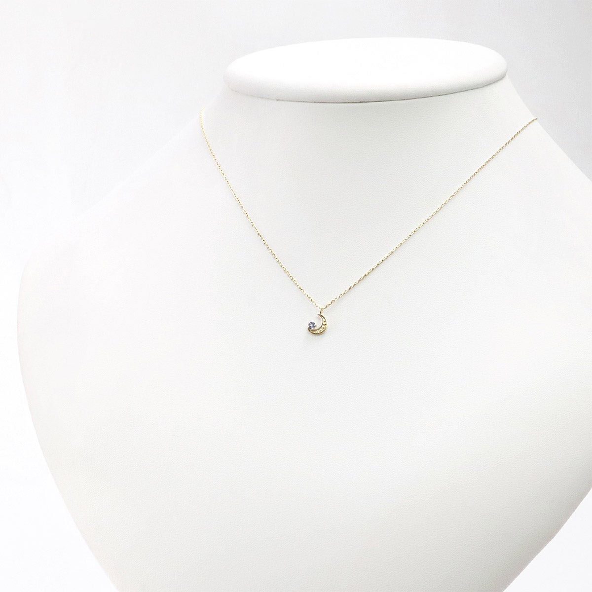 K10YG タンザナイト 三日月ネックレス_13