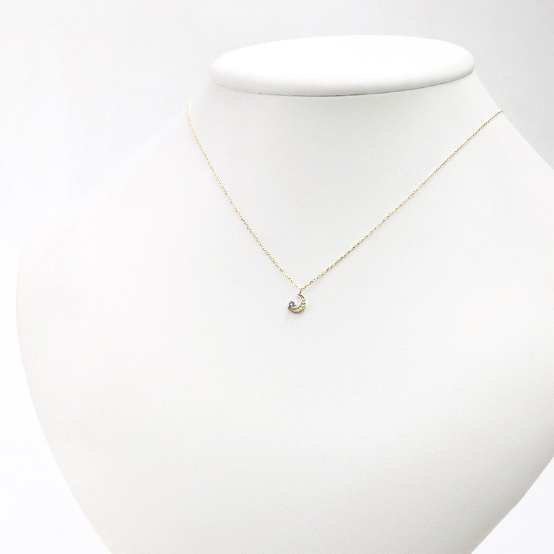 K10YG タンザナイト 三日月ネックレス_13