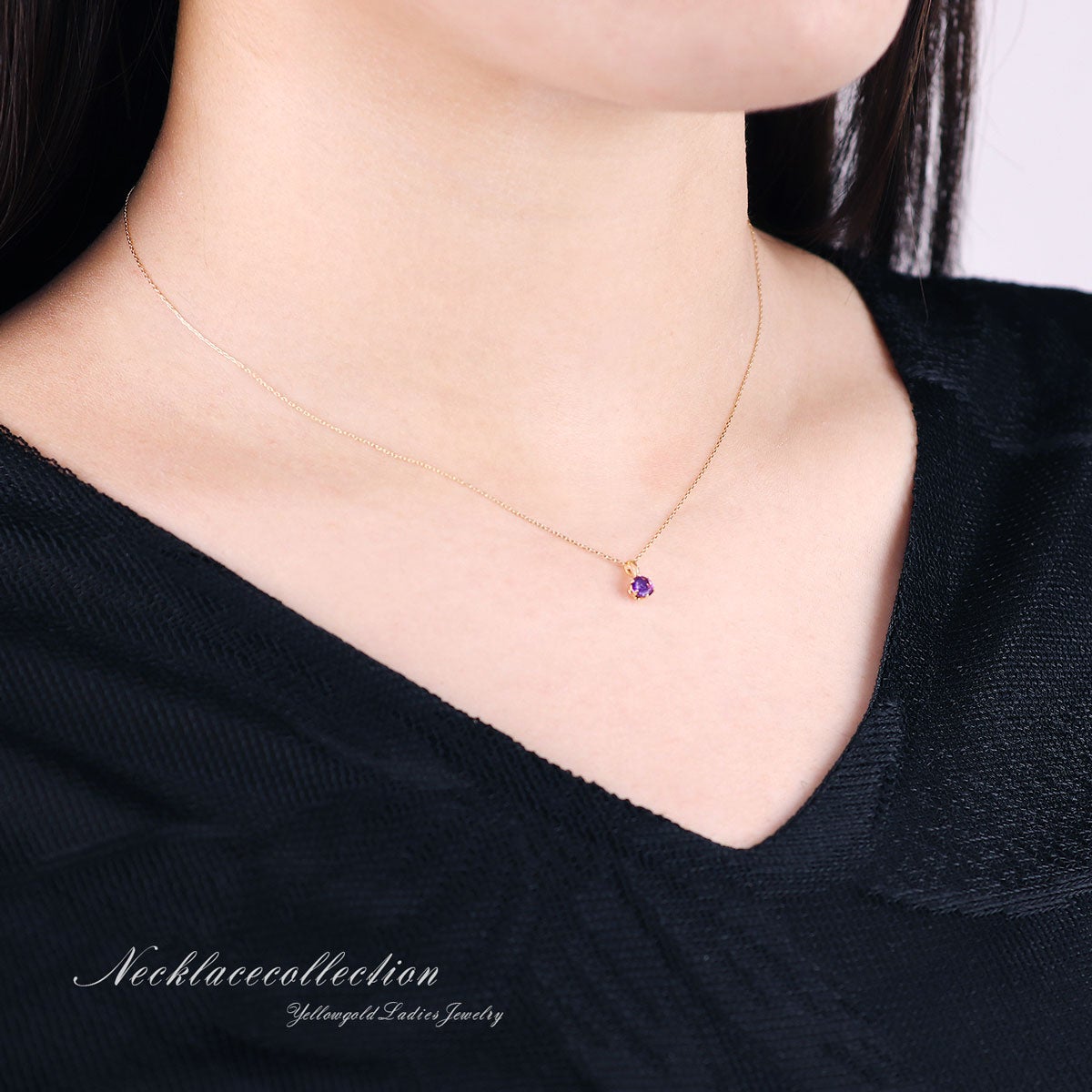 K10YG アメジスト ネックレス_10