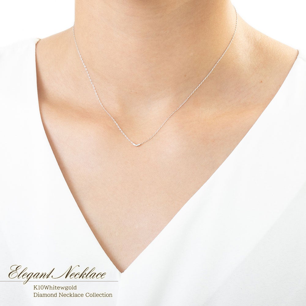 K10WG ダイヤモンド ネックレス | Jewelry ROLA（ジュエリーローラ）