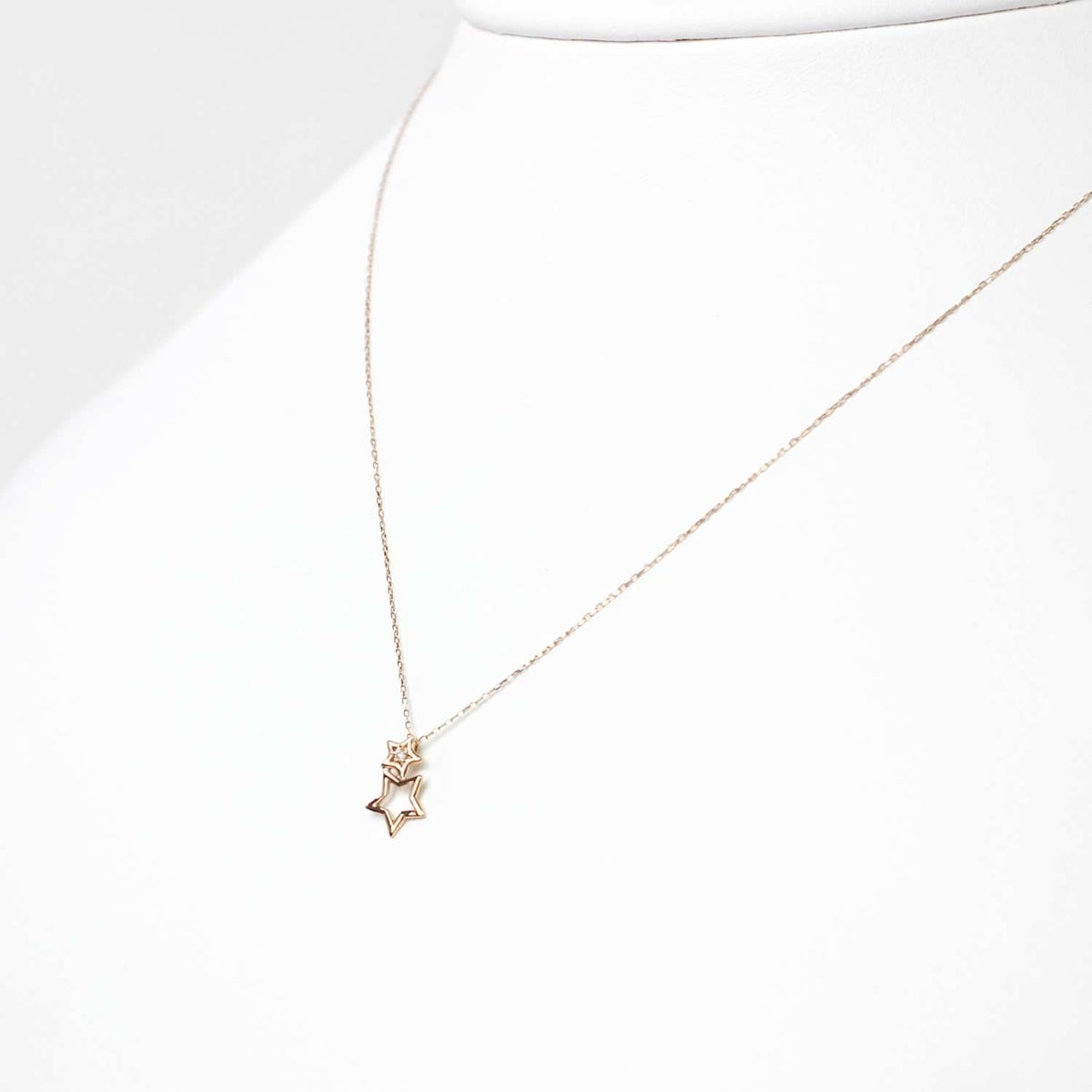 K10 ダイヤモンド スター ネックレス_09