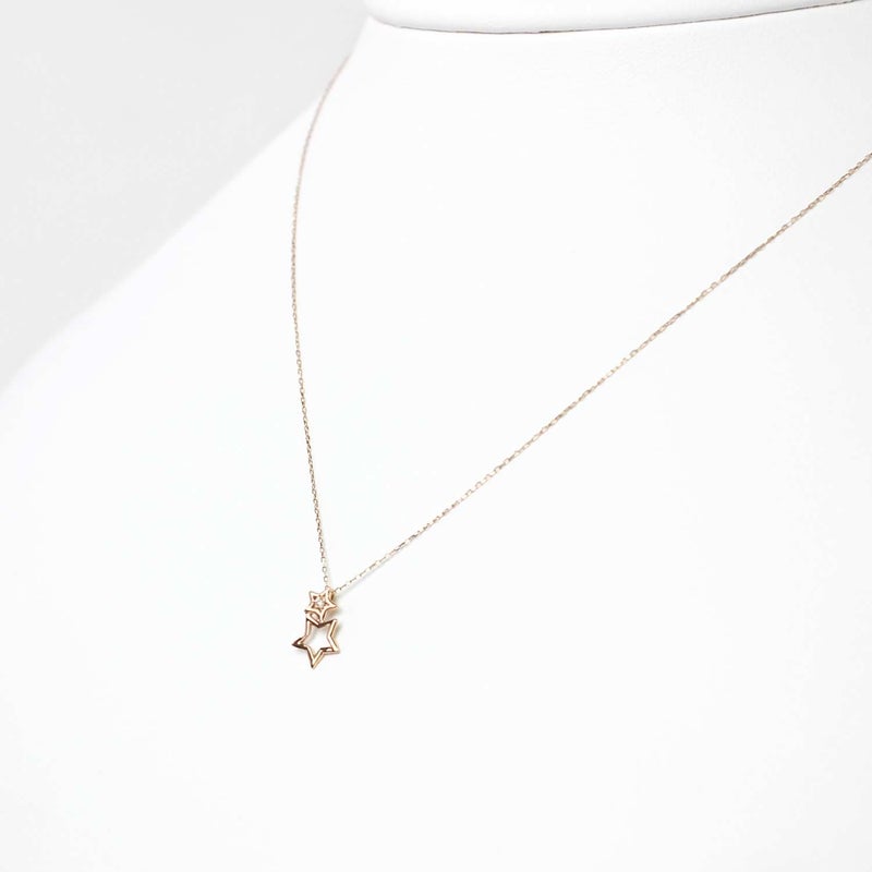 K10 ダイヤモンド スター ネックレス_09