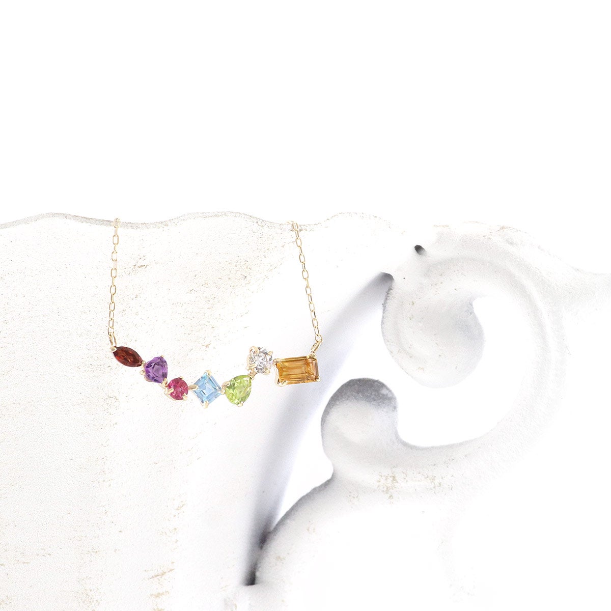K10YG マルチストーン ラインネックレス_03