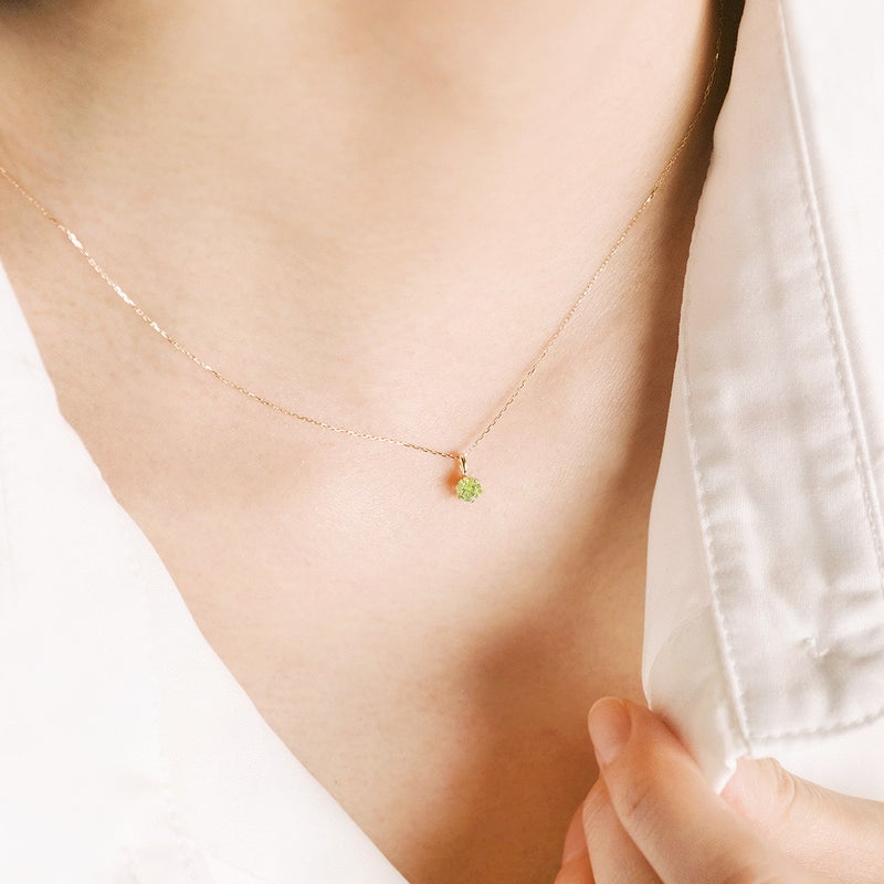 K10YG ペリドット ネックレス_04