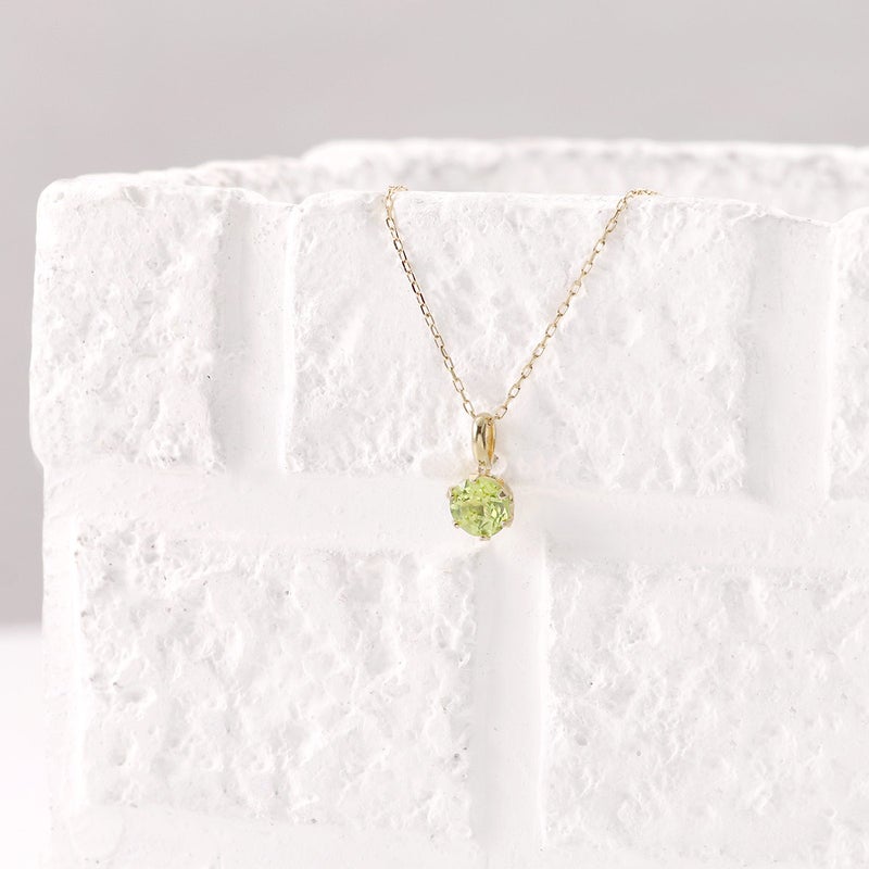 K10YG ペリドット ネックレス_10