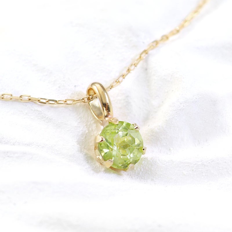 K10YG ペリドット ネックレス_11