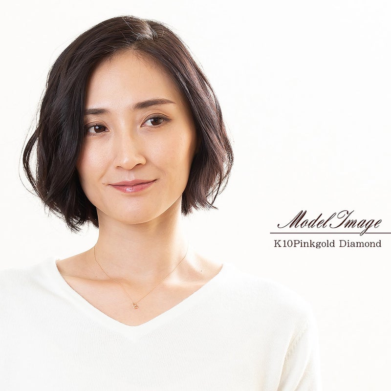 K10PG ダイヤモンド ハート ネックレス_09