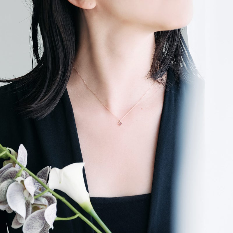 K10PG ピンクサファイア ネックレス 9月の誕生石_09