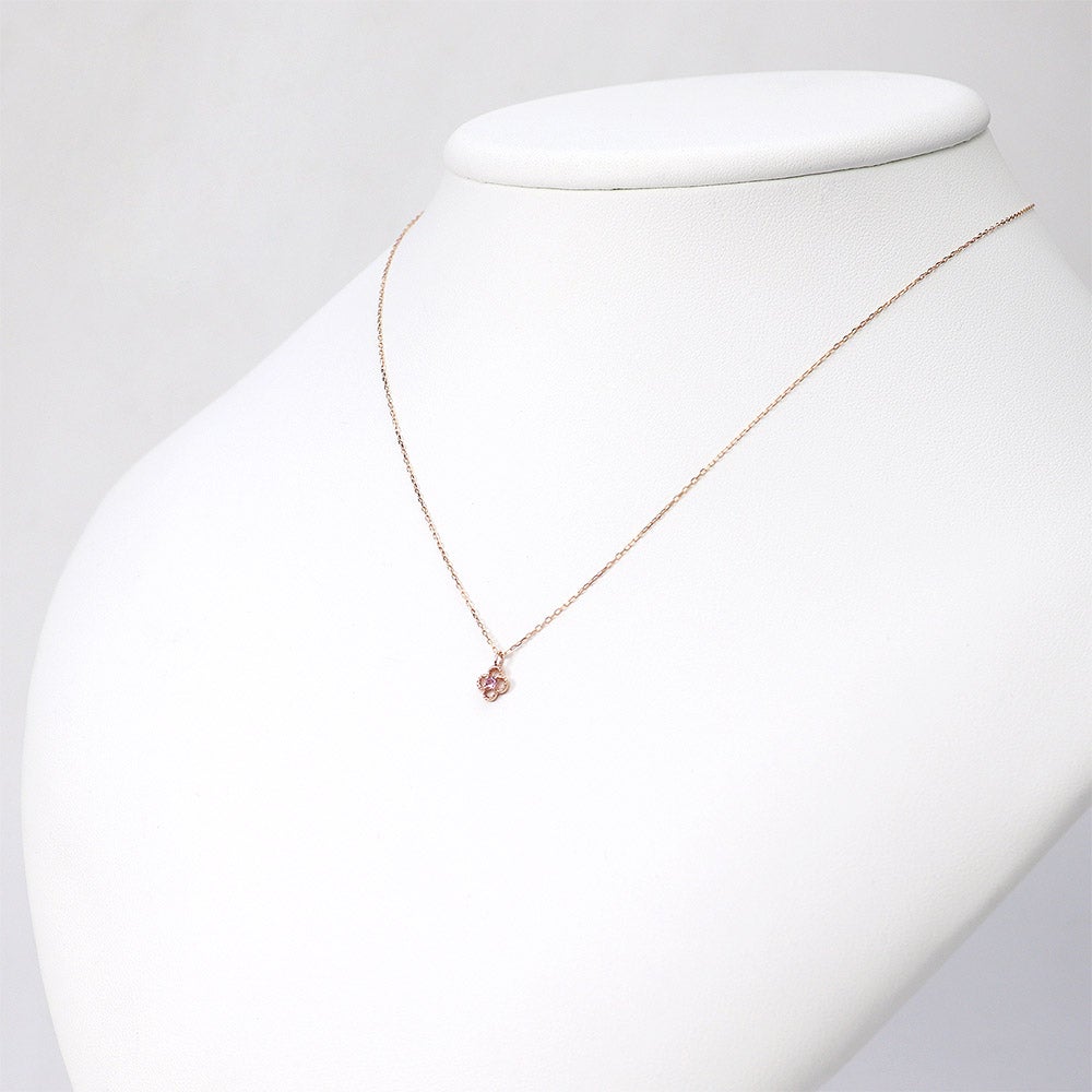 K10PG ピンクサファイア ネックレス 9月の誕生石_12