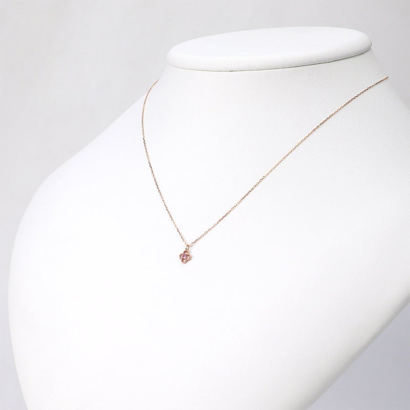 K10PG ピンクサファイア ネックレス 9月の誕生石_12