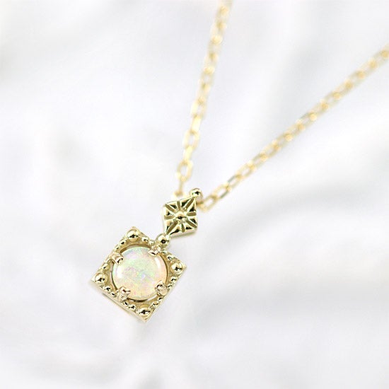K10YG オパールネックレス 10月誕生石_11