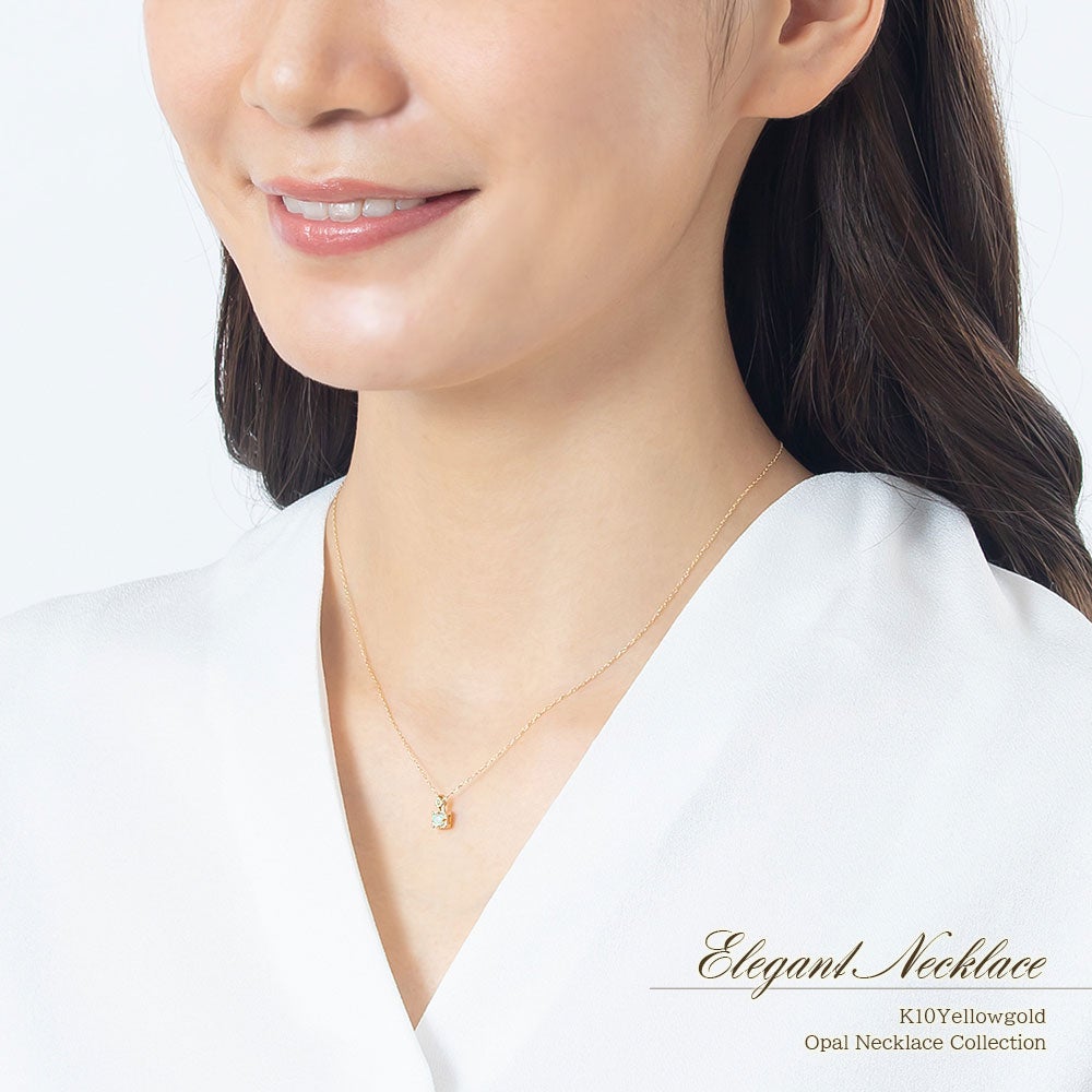 K10YG オパールネックレス 10月誕生石_13