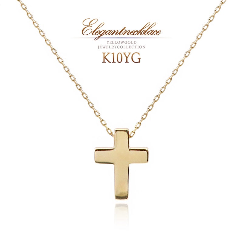 K10YG クロス ネックレス_01
