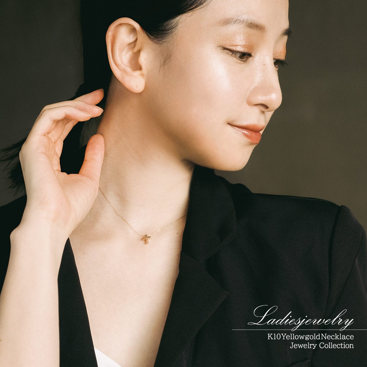 K10YG クロス ネックレス_12