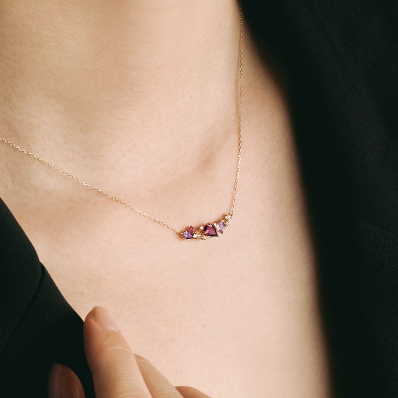 K10YG マルチストーン ネックレス_04