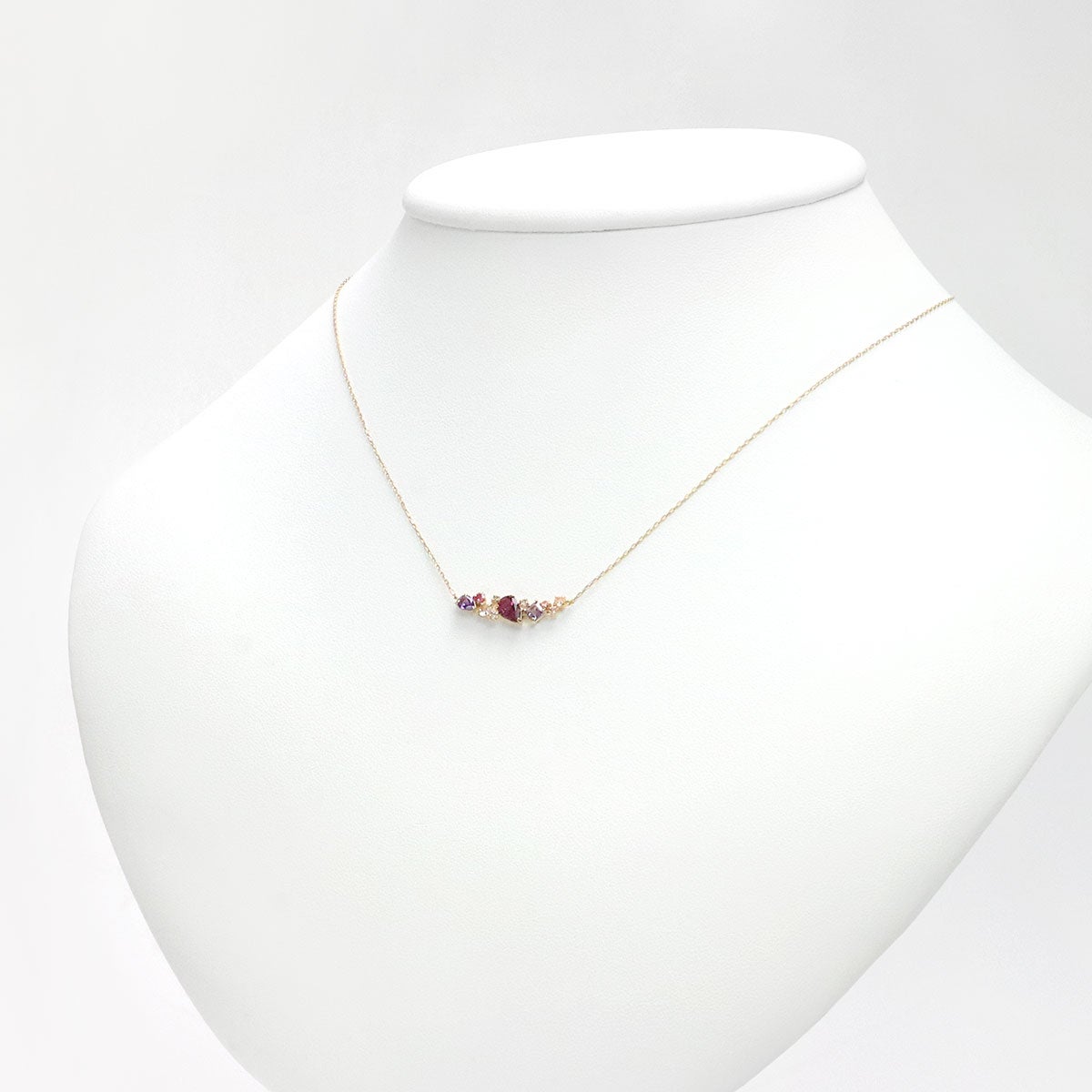 K10YG マルチストーン ネックレス_12