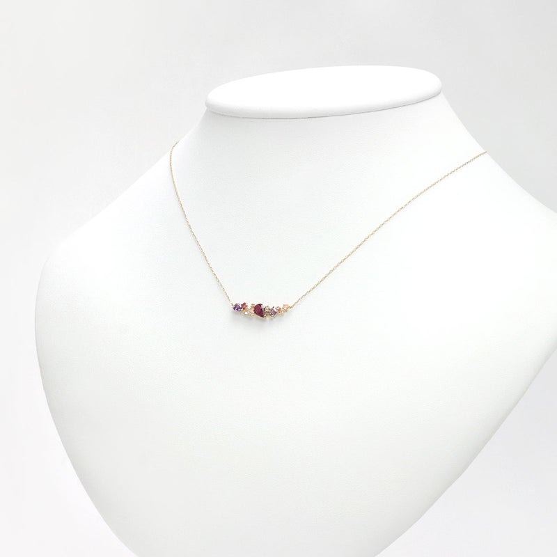 K10YG マルチストーン ネックレス_12