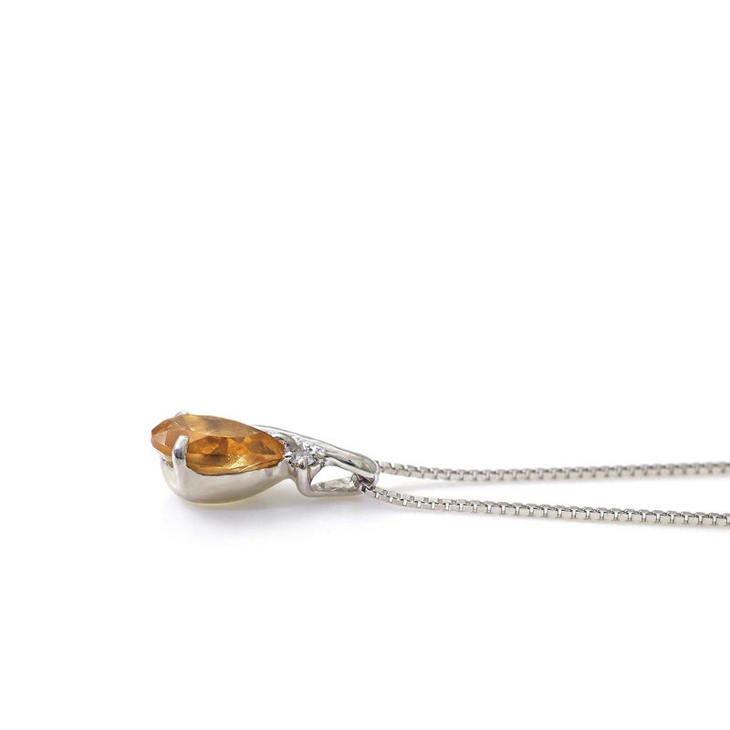 K10WG ダイヤモンド＆シトリンネックレス 11月の誕生石_11