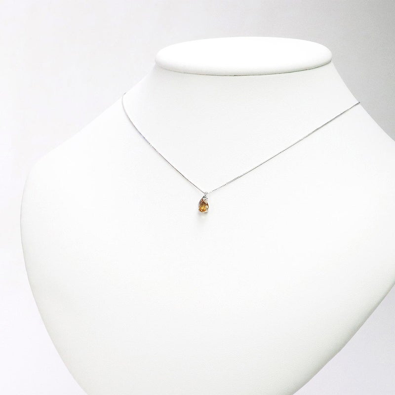 K10WG ダイヤモンド＆シトリンネックレス 11月の誕生石_13