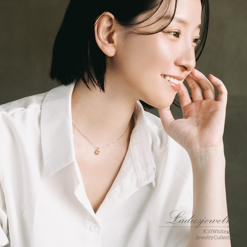 K10WG ダイヤモンド＆シトリンネックレス 11月の誕生石_14