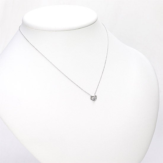 K10WG アクアマリン&ダイヤモンド ハートネックレス_11