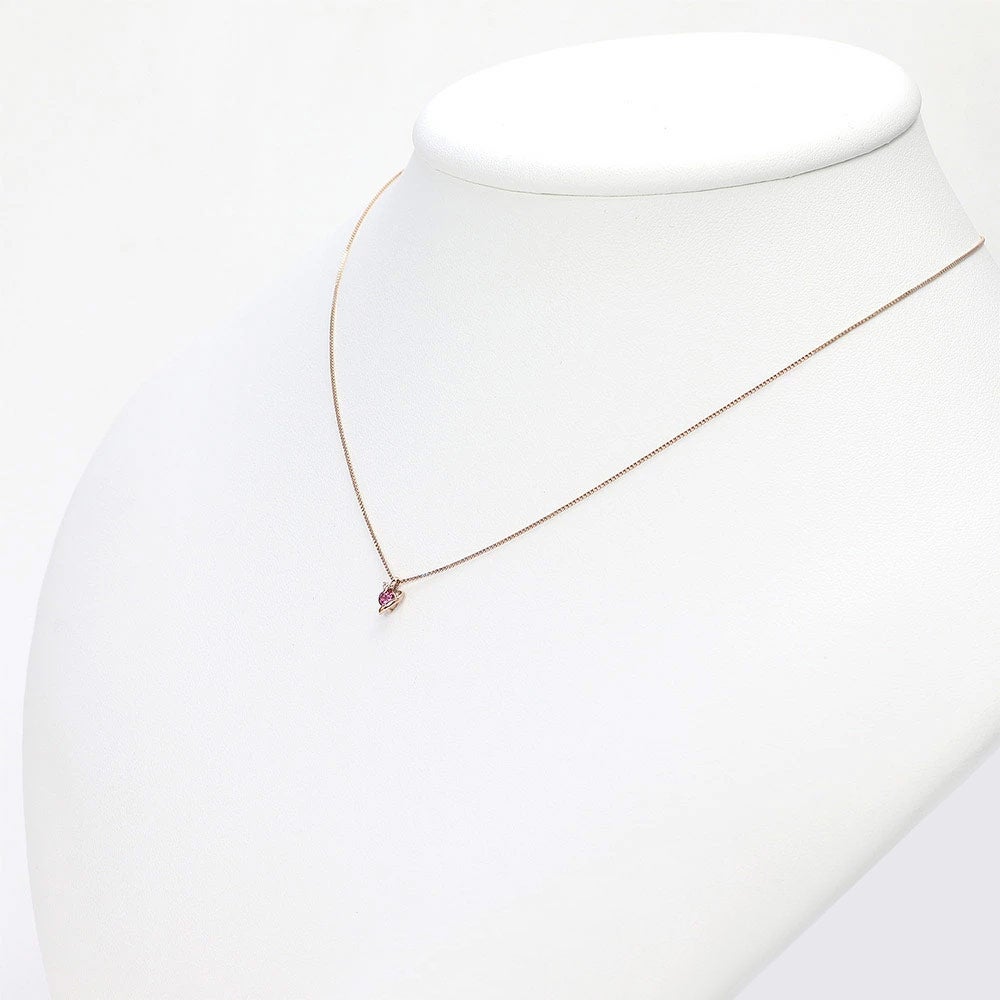 K10PG ピンクトルマリン&ダイヤモンド ネックレス_14