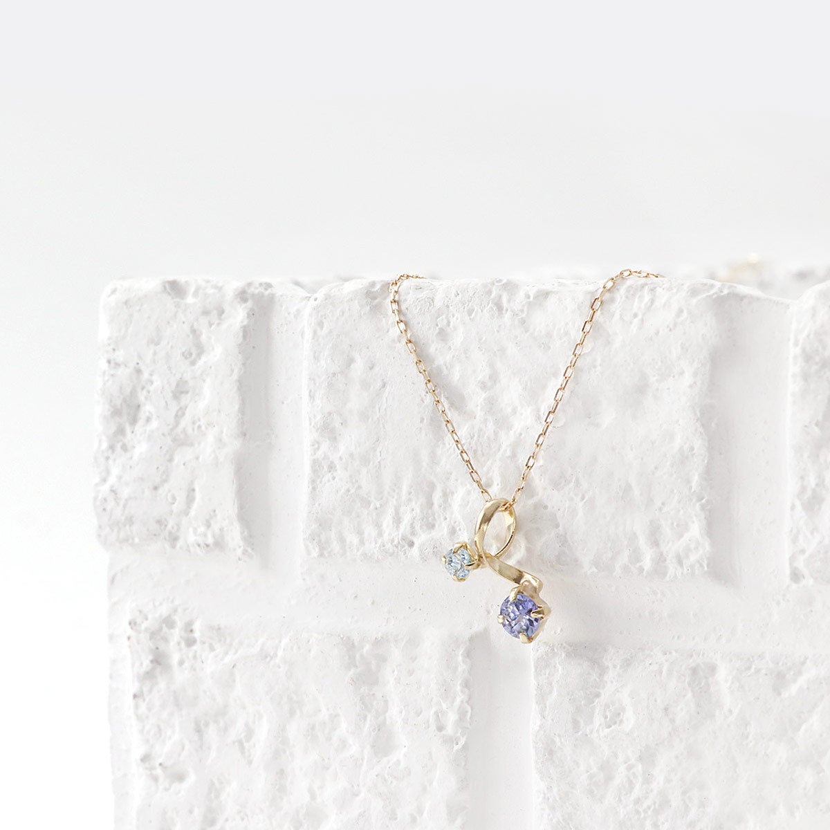 K10YG ブルートパーズ＆タンザナイト ネックレス 11月誕生石_03