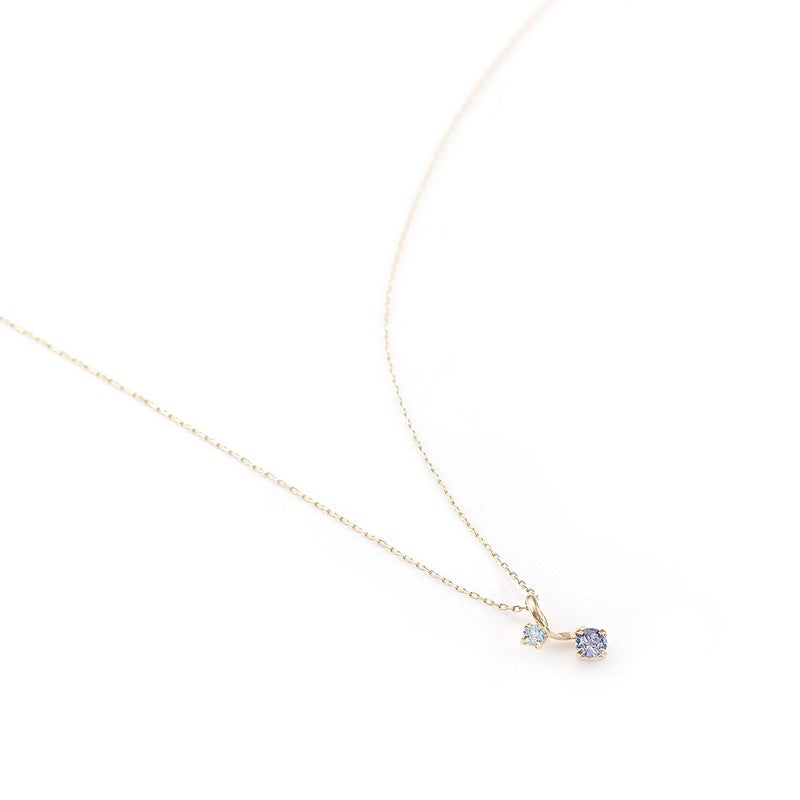 K10YG ブルートパーズ＆タンザナイト ネックレス 11月誕生石_09