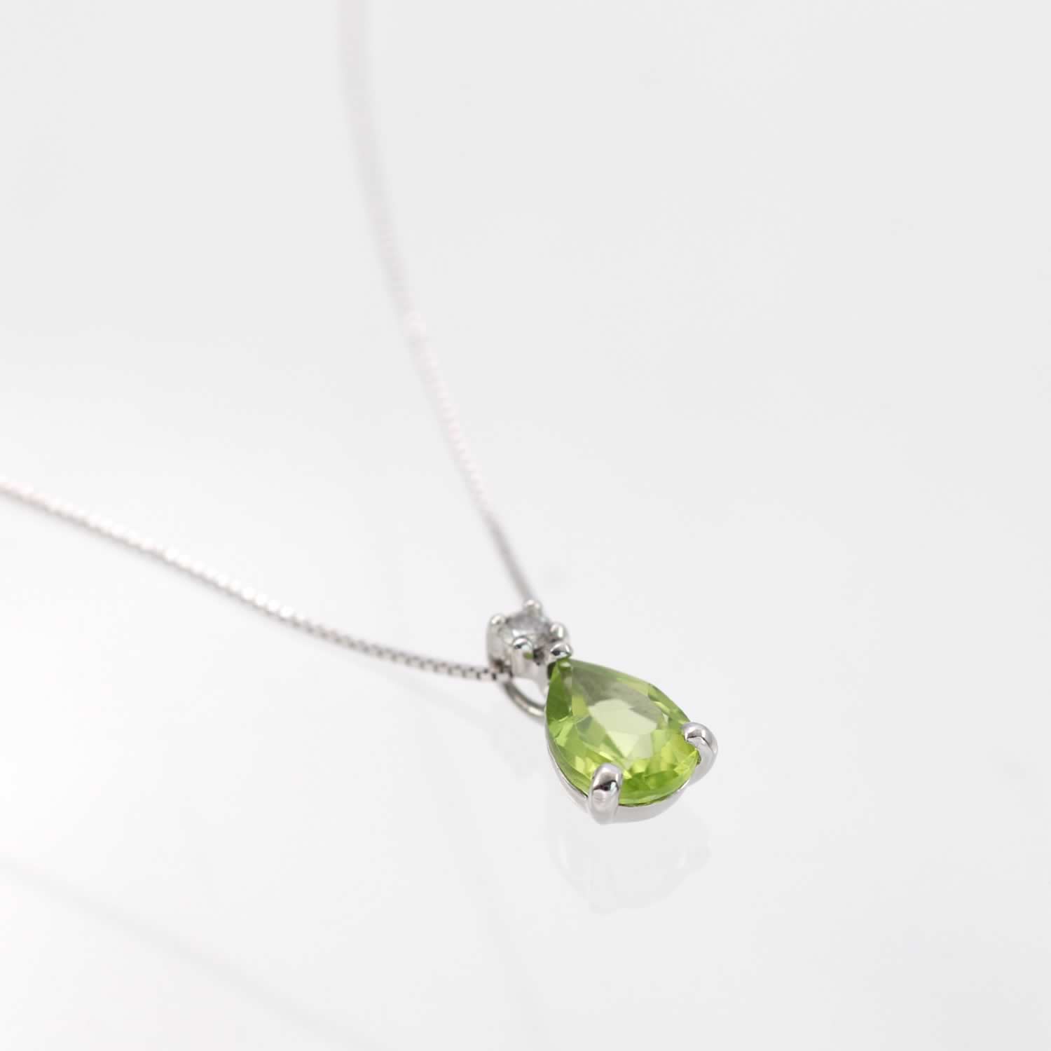 K10WG ペリドット＆ダイヤモンド ネックレス | Jewelry ROLA