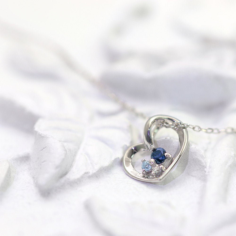 K10WG マルチストーン ハートネックレス_04