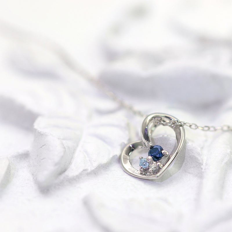 K10WG マルチストーン ハートネックレス_04