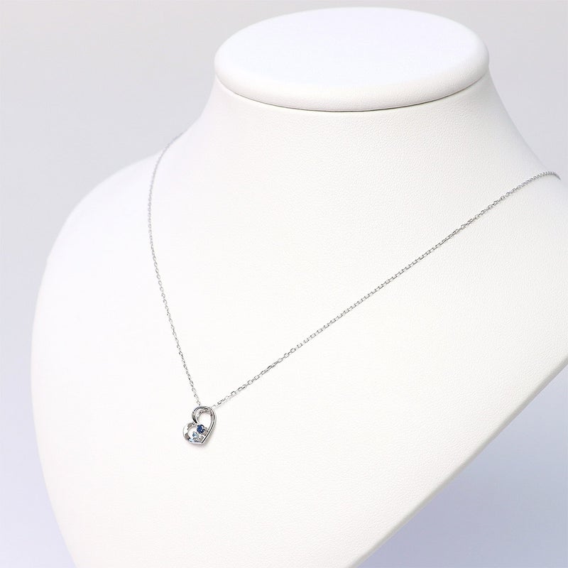 K10WG マルチストーン ハートネックレス_09