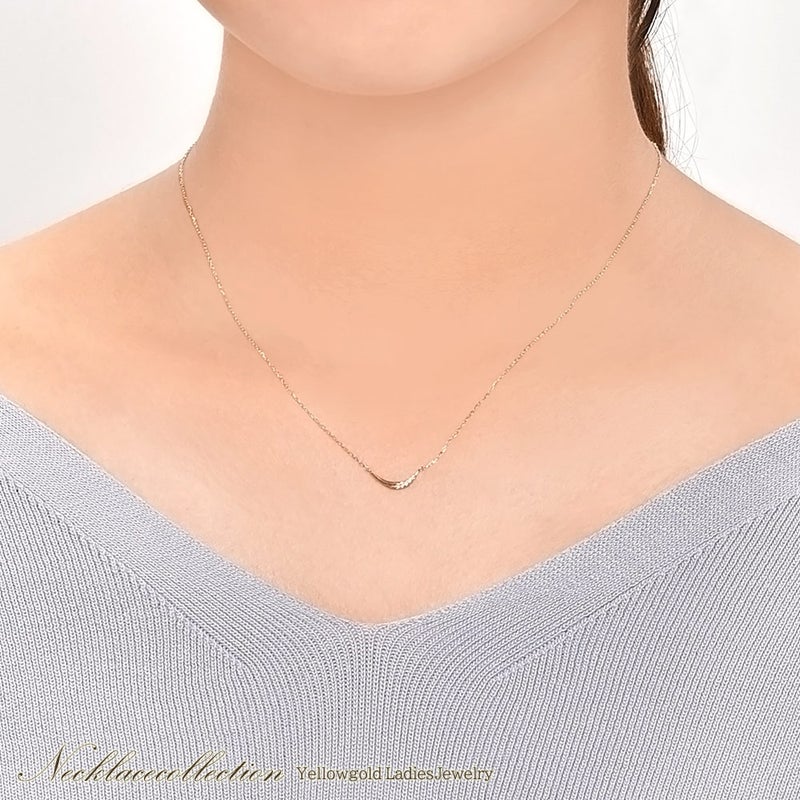 K10YG ダイヤモンド ラインネックレス_05