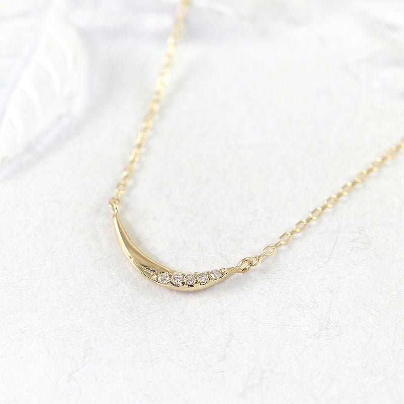 K10YG ダイヤモンド ラインネックレス_09