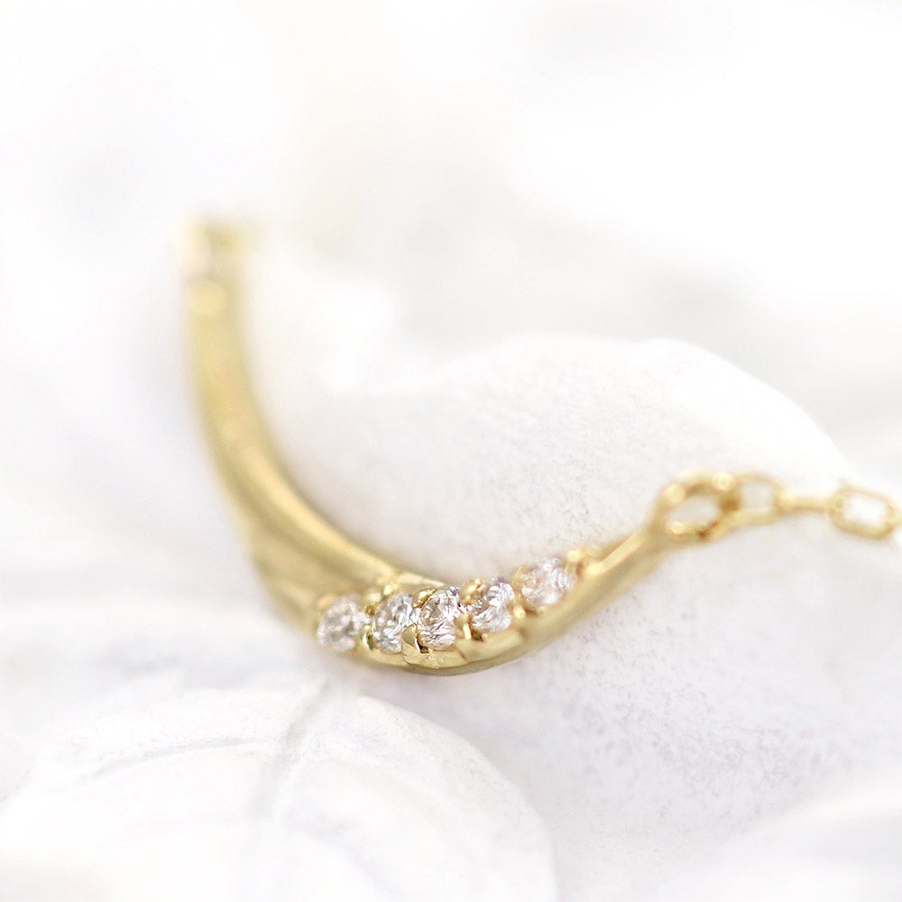 K10YG ダイヤモンド ラインネックレス_11