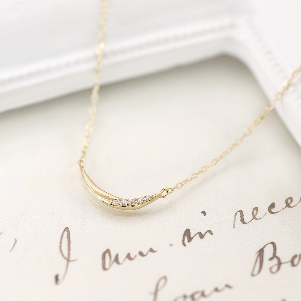 K10YG ダイヤモンド ラインネックレス_14