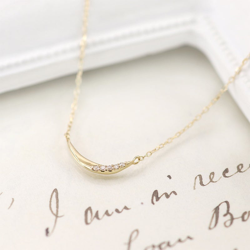 K10YG ダイヤモンド ラインネックレス_14