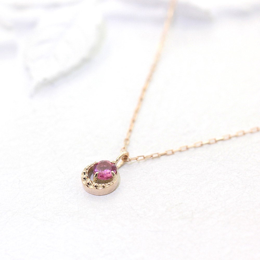 K10PG ピンクトルマリンネックレス 10月誕生石_02