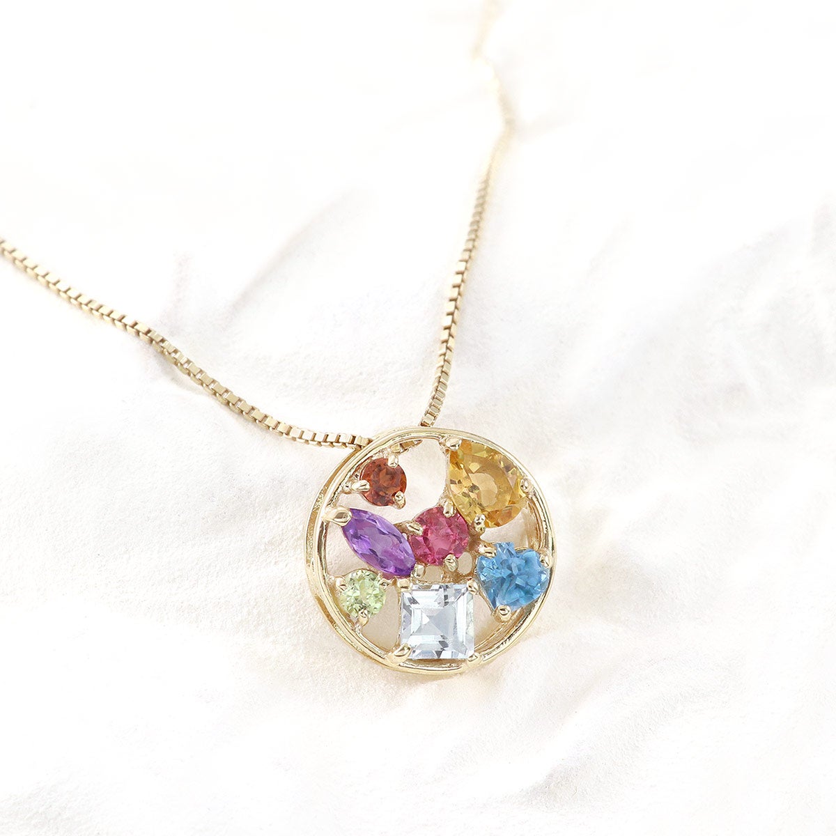 K10YG マルチストーン ビジューネックレス_02